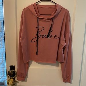 Crop Top Hoodie. Size L. Worn Once